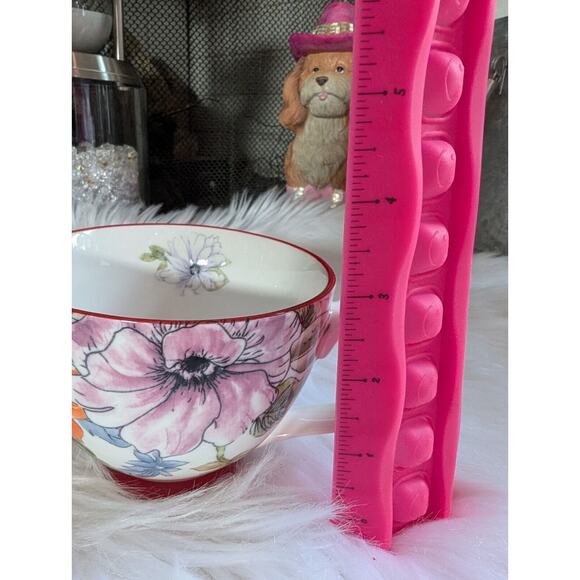 Potter's Studio Footed Coffee Mug with Beautiful Colorful Flowers New - Picture 5 of 6